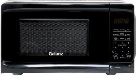 Galanz 0.7 cu ft 700W Countertop Microwave Oven in Black with One Touch Express Cooking