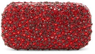 Alice + Olivia Faux Crystals Hard Case Large Clutch
