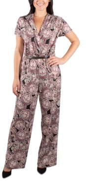 ny collection petite belted jumpsuit