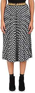 D-ANTIDOTE Women's Checked Cotton-Blend Flannel Midi-Skirt-Black