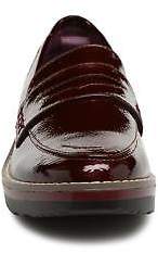 Xti Women's Rounded Toe Loafers In Burgundy - Synthetic - Size Uk 3.5 / Eu 36