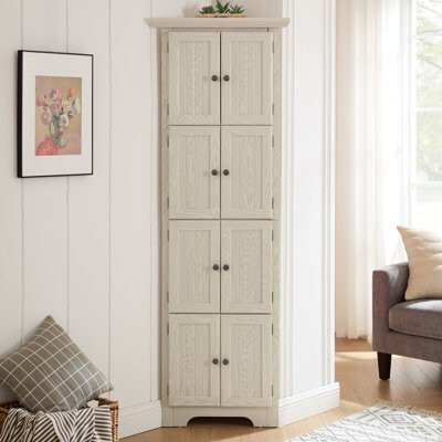 gefayluo Corner Storage Cabinet , Home farmhouse bookshelf Cabinet