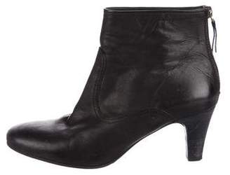 NDC Leather Round-Toe Ankle Boots
