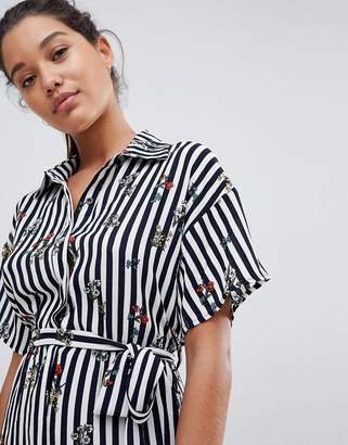 PrettyLittleThing Stripe Shirt Dress