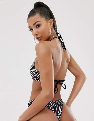 Pistol Panties Enya Disco Leopard Print Bikini Set With Skimpy Cut Bottoms