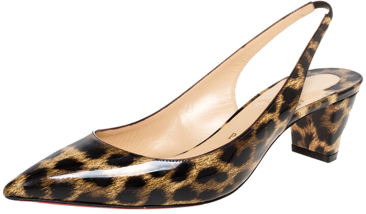 leopard slingback shoes