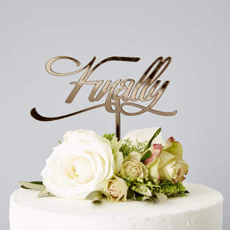 Sophia Victoria Joy Elegant 'Finally' Wedding Cake Topper