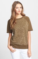 Thumbnail for your product : MICHAEL Michael Kors Studded Front French Terry Top (Petite)
