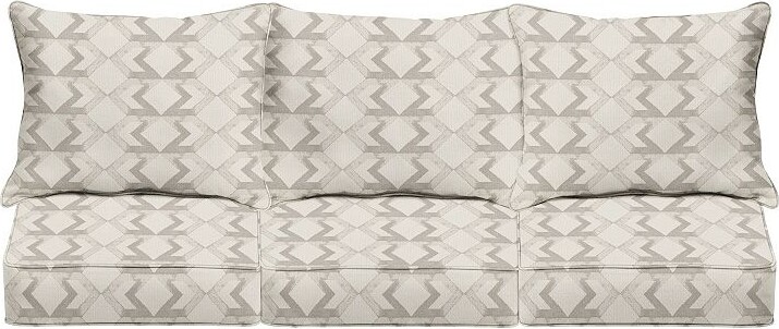 Sorra Home Outdoor/Indoor 27 in. x 23 in. Deep Seating Pillow and Cushion Set