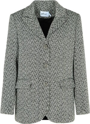 Self-Portrait Crystal-embellished Cropped Metallic Bouclé