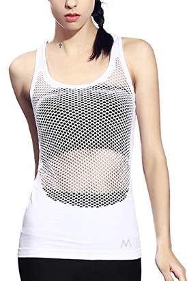 Innersy Women's Yoga Shirts Sleeveless Quick Drying Mesh Racerback Tank Top (Sunny Girl Series)
