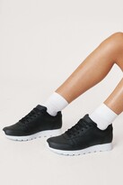 Thumbnail for your product : Nasty Gal Womens Faux Leather Lace Up Contrasting Sneakers