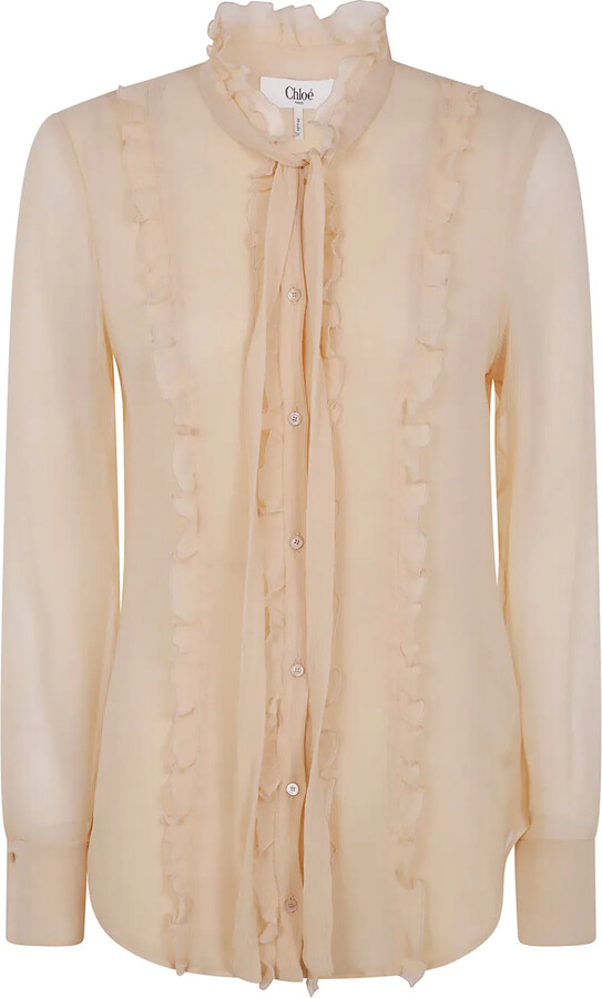 Chloé Ruffled Fitted Blouse
