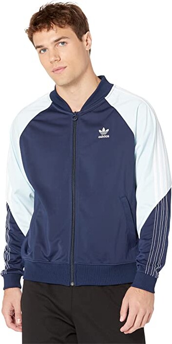 adidas Superstar Tricot Track Jacket (Collegiate Navy/Almost Blue/White)  Men's Clothing - ShopStyle