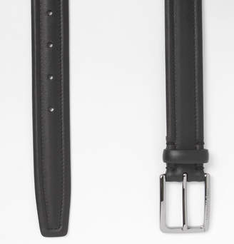 Ermenegildo Zegna 3cm Black Stitched Leather Belt