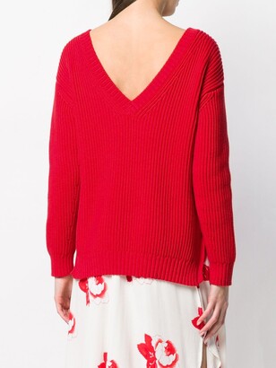 Chinti and Parker Deep V-Neck Knitted Sweater