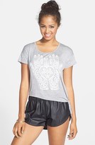 Thumbnail for your product : PPLA Side Tie Graphic Tee (Juniors)