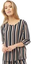 Thumbnail for your product : Jacqueline De Yong Womens Anneline 3/4 Length Sleeve Striped Blouse Burlwood/Mona