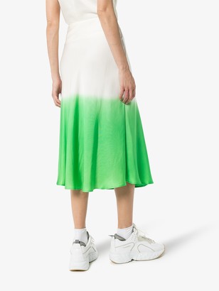 Carcel Ombre Silk Midi Skirt
