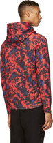 Thumbnail for your product : John Lawrence Sullivan Red & Blue Abstract Paint Print Hoodie