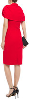 Thumbnail for your product : Badgley Mischka Cape-effect Crepe Dress
