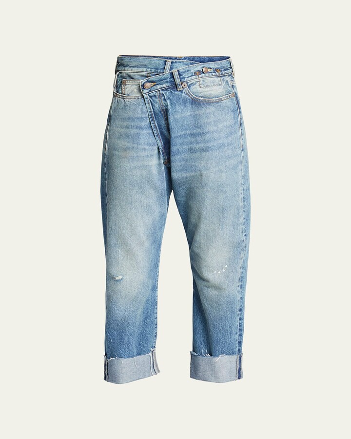 R 13 Crossover Cuffed Jeans