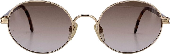 Valentino Garavani Valentino Vintage Gold Metal Round Sunglasses Mod. V415 52/20 135mm