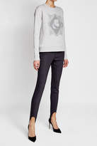 Thumbnail for your product : Karl Lagerfeld Paris Embroidered Cotton Sweatshirt with Pleated Hem
