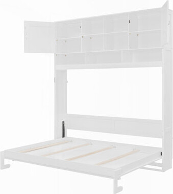 Gracie Oaks Wall Murphy Bed with Ample Storage Space