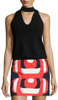 Thumbnail for your product : Milly Choker V-Neck Shell, Black