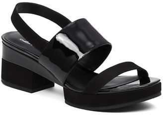 Delman Malia Leather Platform Sandals