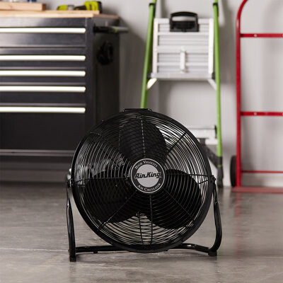 Air King 3-Speed Indoor Industrial Open Motor Pivoting Floor Fan