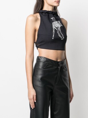Lourdes Fawn Scrimmage cropped top