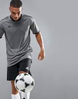 Thumbnail for your product : adidas Football T-Shirt With Tonal Pattern In Grey Bq6864
