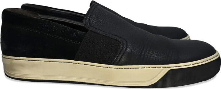 LANVIN Pre-Owned Leather Slip-On Sneakers
