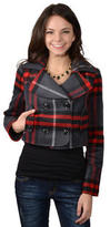 Thumbnail for your product : Brinley Co Ci Sono by Journee Juniors Checkered Pattern Double-breasted Coat