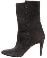 Thumbnail for your product : Manolo Blahnik Suede Mid-Calf Boots