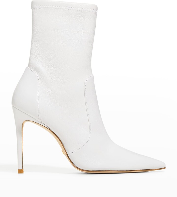 white stiletto bootie