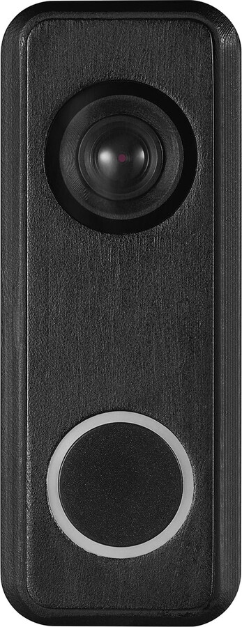 Heath Zenith Black Plastic Wireless Lighted Battery-Operated Push Doorbell Button with Realistic Decoy Camera