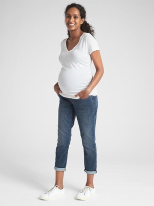 Gap Maternity Soft Wear Full Panel Girlfriend Jeans
