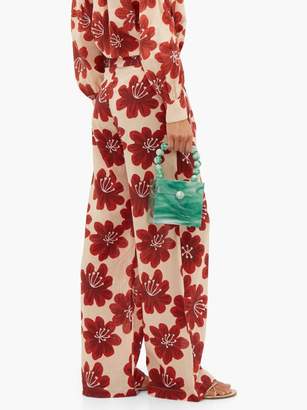 Dodo Bar Or Hattie Floral-print Cotton Wide-leg Trousers - Womens - Cream Print