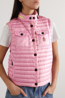 MONCLER GRENOBLE Gumiane Quilted Shell Down Vest - Pink