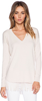 Thumbnail for your product : Central Park West Raleigh V Neck Fringe Sweater