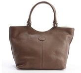 Thumbnail for your product : Tod's brown leather logo 'Piccola' shopping tote