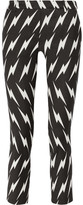 Thumbnail for your product : Neil Barrett Cropped printed stretch-gabardine skinny pants