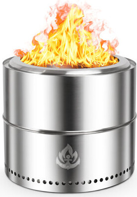 R.W.FLAME Stainless Portable Smokeless Outdoor Fire Pit With Bag