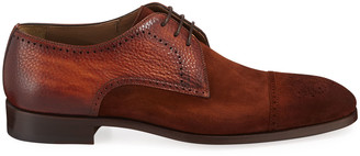 Magnanni Men's Brogue Suede/Leather Derby Shoes
