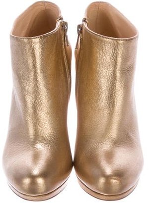 Christian Louboutin Rock & Gold Leather Ankle Boots