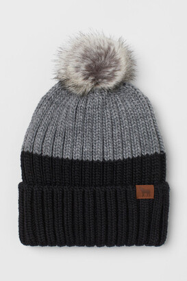 H&M Rib-knit Hat - Gray