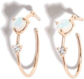 Thumbnail for your product : WWAKE 14kt Yellow Gold Opal And Diamond Earrings